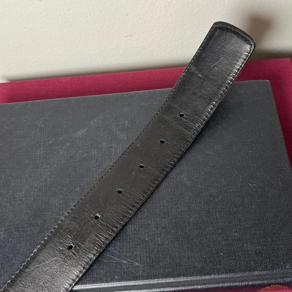 John Weitz Cognac Old‎ English Cashmere Glove Tanned Leather Men's Belt Sz 40